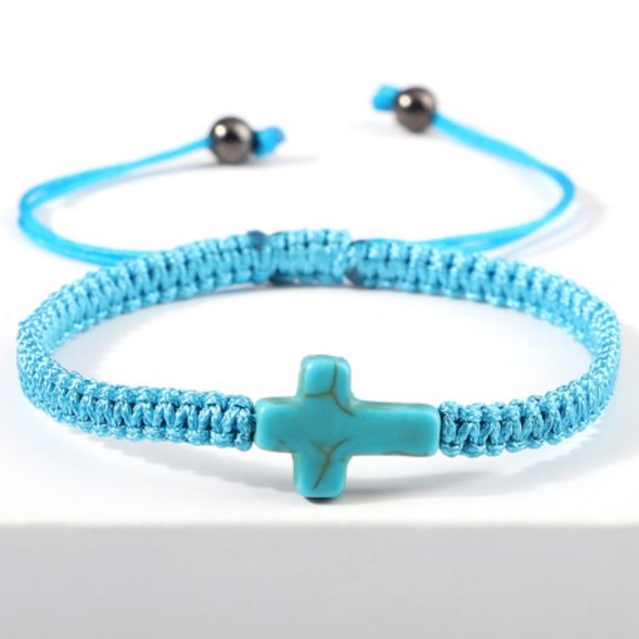 Cross Bracelet,Cross Drawstring Bracelet,Macrame Cross Bracelet, Friendship,Gift - Picture 1 of 1